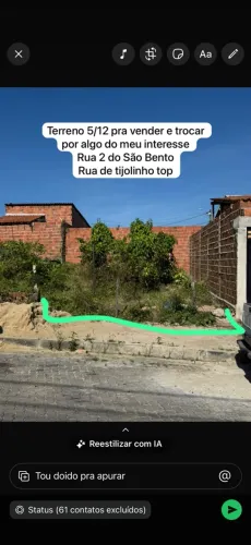 Terreno na rua 2 do São Bento