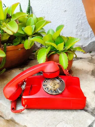 Telefone de disco - Relíquia retrô 