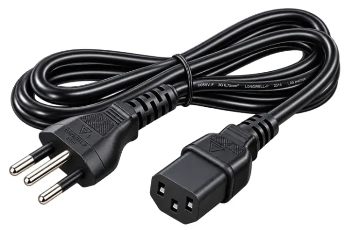 Cabo De Força Tripolar 1,8m Para Computador Monitor E Fonte 10A (compatível com Airfryer)
