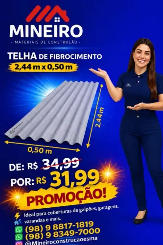 Telha fibrocimento