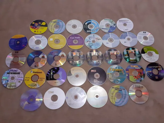 Lote Discos de Drives Para Pc Antigo 286 386 486 Originais Cd Dvd Mais 10 não copia Brinde