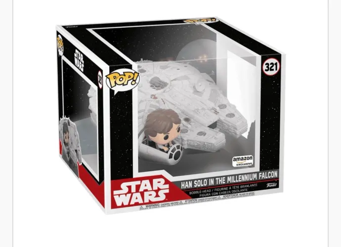 Funko pop deluxe Han Solo in Millenium falcon 