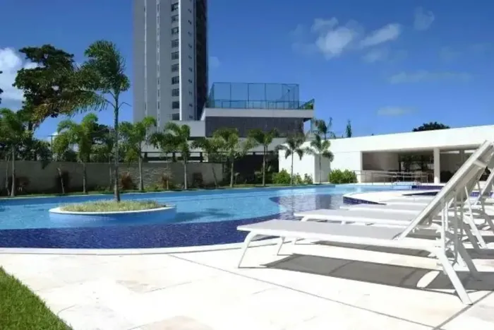 Aurora Trend | 2 quartos sendo 1 suíte | Mobiliado |Vista rio e mar | Andar Alto| Santo Am
