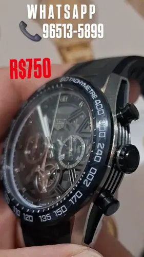 Relógio TAG HEUER CARRERA MULTIFUNCIONAL SKELETON ALL BLACK