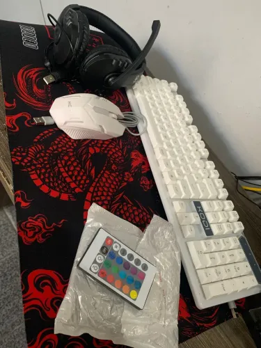 Kit Gamer | Mousepad, Teclado, Headset, Mouse e Fita Led