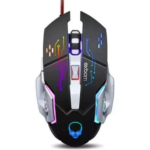 Mouse Gamer 6 Botões 4800dpi 4 modos cabo 1.5m Exbom Ms-G280