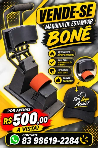 Maquina para estampa de bone