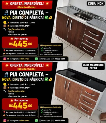 Balcão+cuba de cozinha novos !