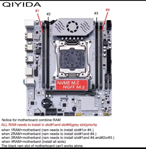 Kit Placa mãe X99 QIYIDA + Xeon 2680 V4