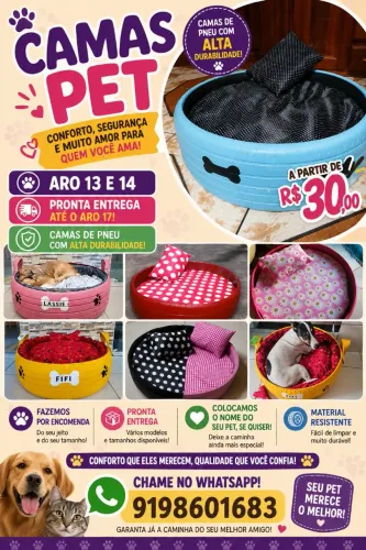 Camas para seu pet sustentável e resistente