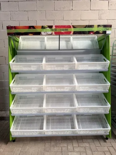VITRINE HORTIFRUTICOLA 1,90M COM 12 CX - POLAR