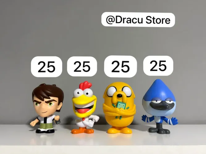 Bonecos Burger King - Cartoon - Frango - Ben10 clássico - Jake - Mordecai