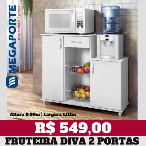 Balcão Armário Multiuso com Fruteira 2 Cestos (Novo) Entrega Grátis! 