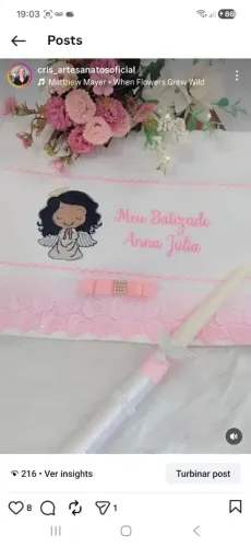 Kit Batizado Toalha + Laço