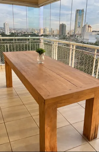 Mesa madeira maciça 2,50 x 0,80