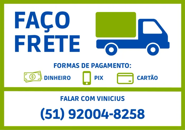 Faço frete pequeno em Florianópolis