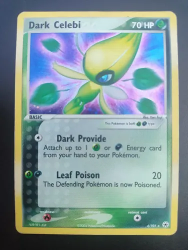 Carta Pokémon TCG Dark Celebi 004/101 - EX Hidden Legends (Inglês / 2004)