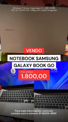 VENDO NOTEBOOK SAMSUNG GALAXY BOOK GO