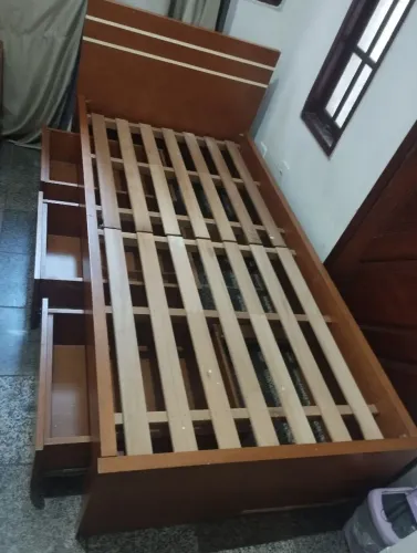 Cama Solteiro Madeira Maciça