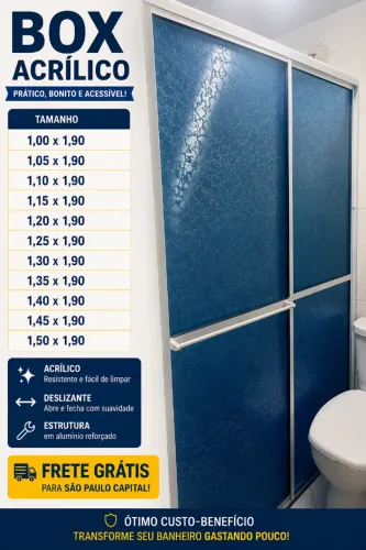 Box Acrílico Pagamento na entrega