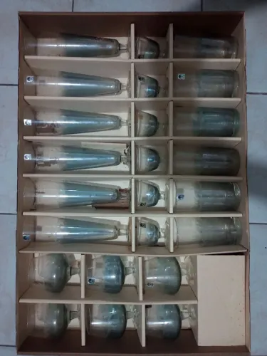 Jogo de Taças e Copos de Cristal Antigo