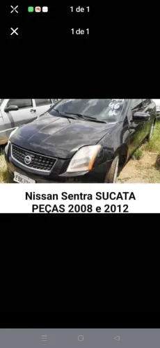 Sentra Sucata 2007 e 2012 manual e automático 