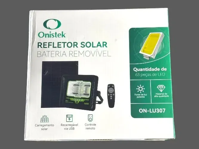 Refletor Solar Onistek ON-LU307 100W 63 LEDs com Bateria Removível