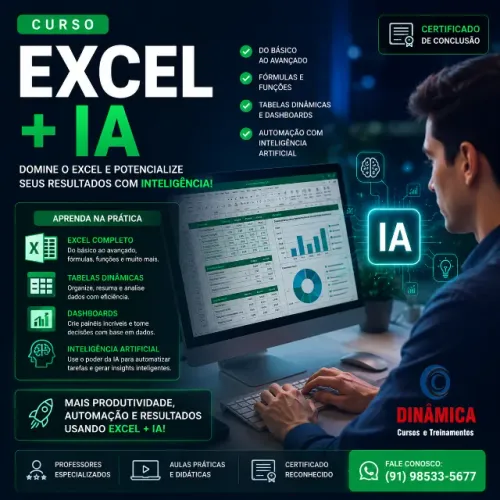 Curso de Excel Profissional Básico e Avançado com IA