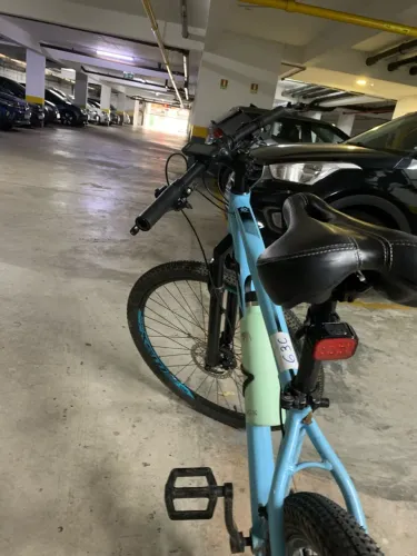 Bike MTB Aro 29 Azul Quadro 21 + Upgrade Novo: 2 Freios Hidráulicos Shimano MT200