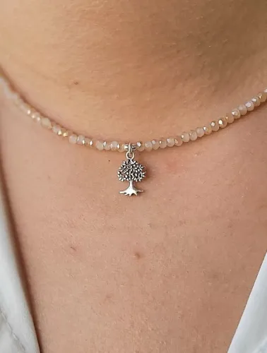 25% OFF! Colar Choker Prata 925 c/ Cristais 