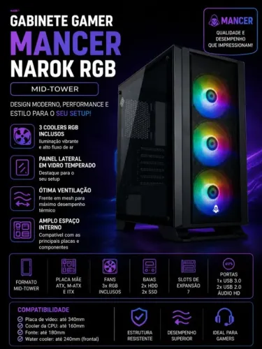 Gabinete Gamer Vazio