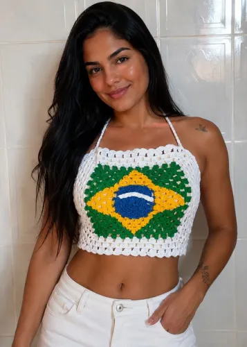 Cropped em crochê