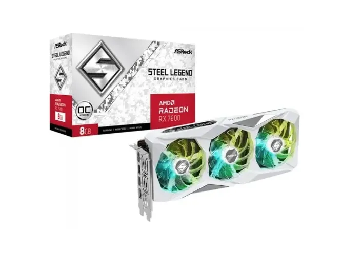 VGA PCI-e AMD Radeon RX7600 ASROCK Steel Legend OC Edition 8GB DDR6 128 bits [RX7600 SL 8G