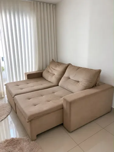 Sofá Retrátil e Reclinável 3 Lugares - Excelente Estado