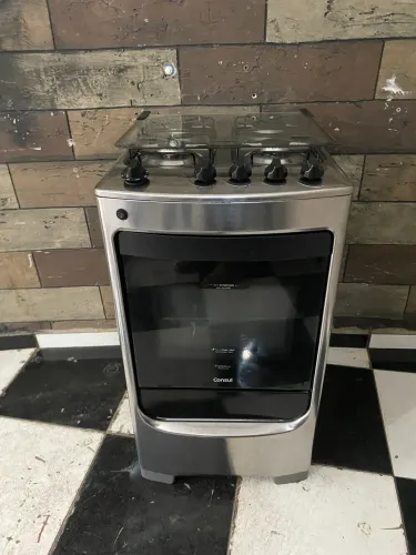 Fogão inox automático gás encanado apartamento entrega grátis