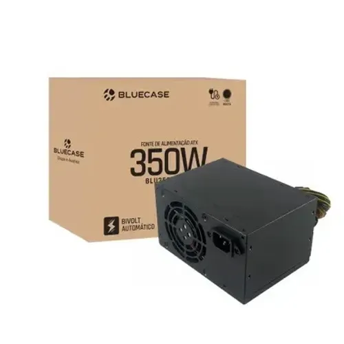 Fonte Gamer 350W Bivolt Auto PS/2 Bluecase Para PC Nova Loja Coimbra Computadores