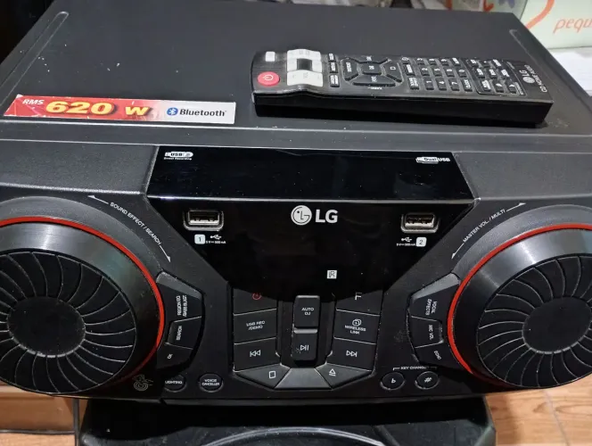 Som LG CK56 Bluetooth 620W RMS Completo com Caixas e Controle