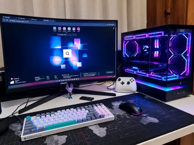 PC Gamer Completo R7 5700X + RTX 3070 Ti + Monitor Odyssey G5 27" + Periféricos - R$9k
