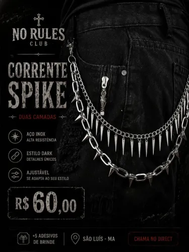 Correntes de cintura gótico 