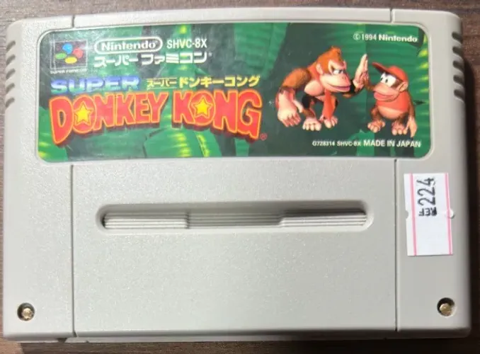 Super Donkey Kong Donkey Kong Country Original SNES Super Nintendo SFC Super Famicom 224