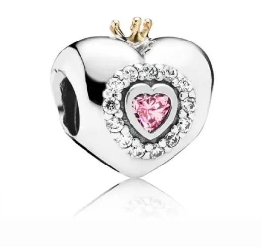 Charm Pandora Princess Original. Jóia em Ouro 14k Zirconia Pink. Ed Limitada. Frete Grátis