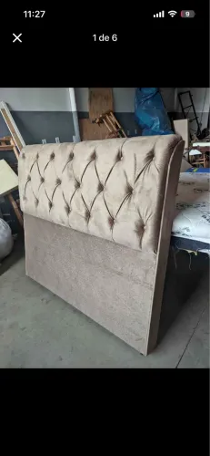 Cabeceira + base cama box nova