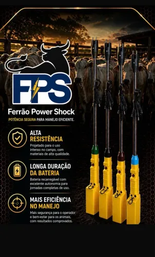 Bastão De Choque Power Shock Para Manejo De Gado - Novo