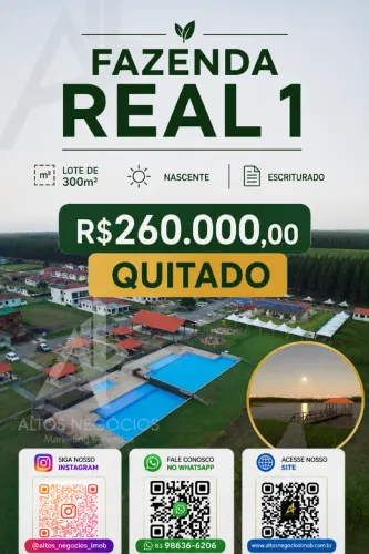 Fazenda Real 1 - Lote de 300m² à Venda