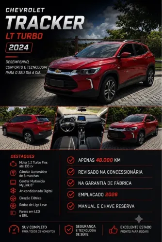 Chevrolet Tracker LT 1.0 Turbo 12V Flex AUT 2024