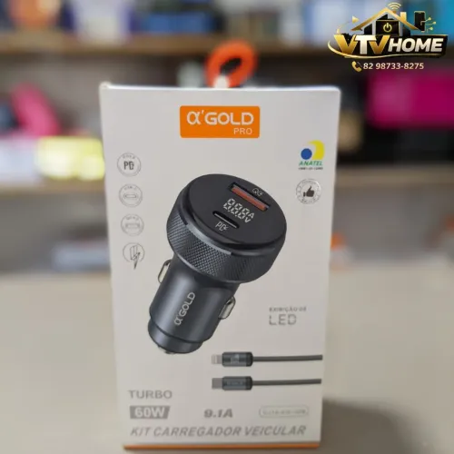 Carregador Veículos 60W + Entrega Grátis