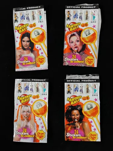 Embalagens Spice Girls! Stickers de pirulito Chupa Chups