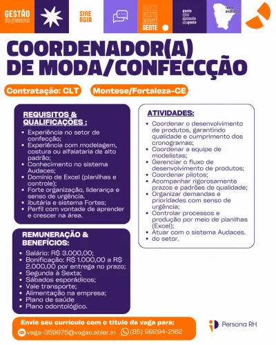 COORDENADORA DE PRODUTO