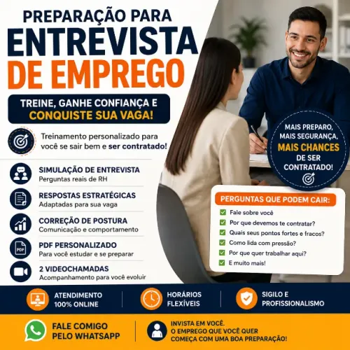 PREPARAÇÃO PARA ENTREVISTA DE EMPREGO