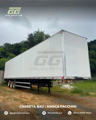 Carreta baú l Facchini l Ano 2019 l 30 paletes l Financia 100% l Diversas unidades
